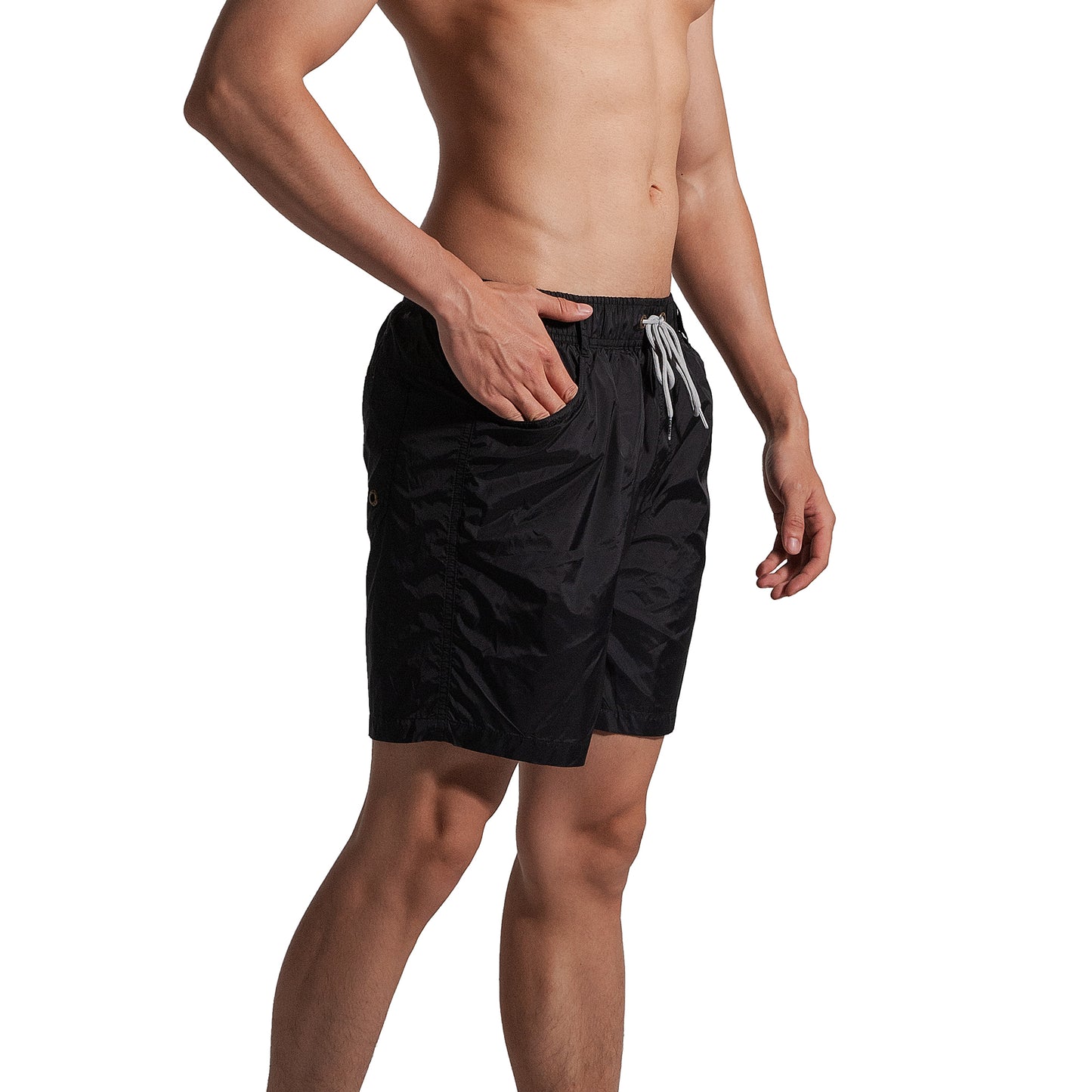 DESMIIT Men's Beach pants vacation travel quick drying 4-point Board Shorts Large swimsuit S8909