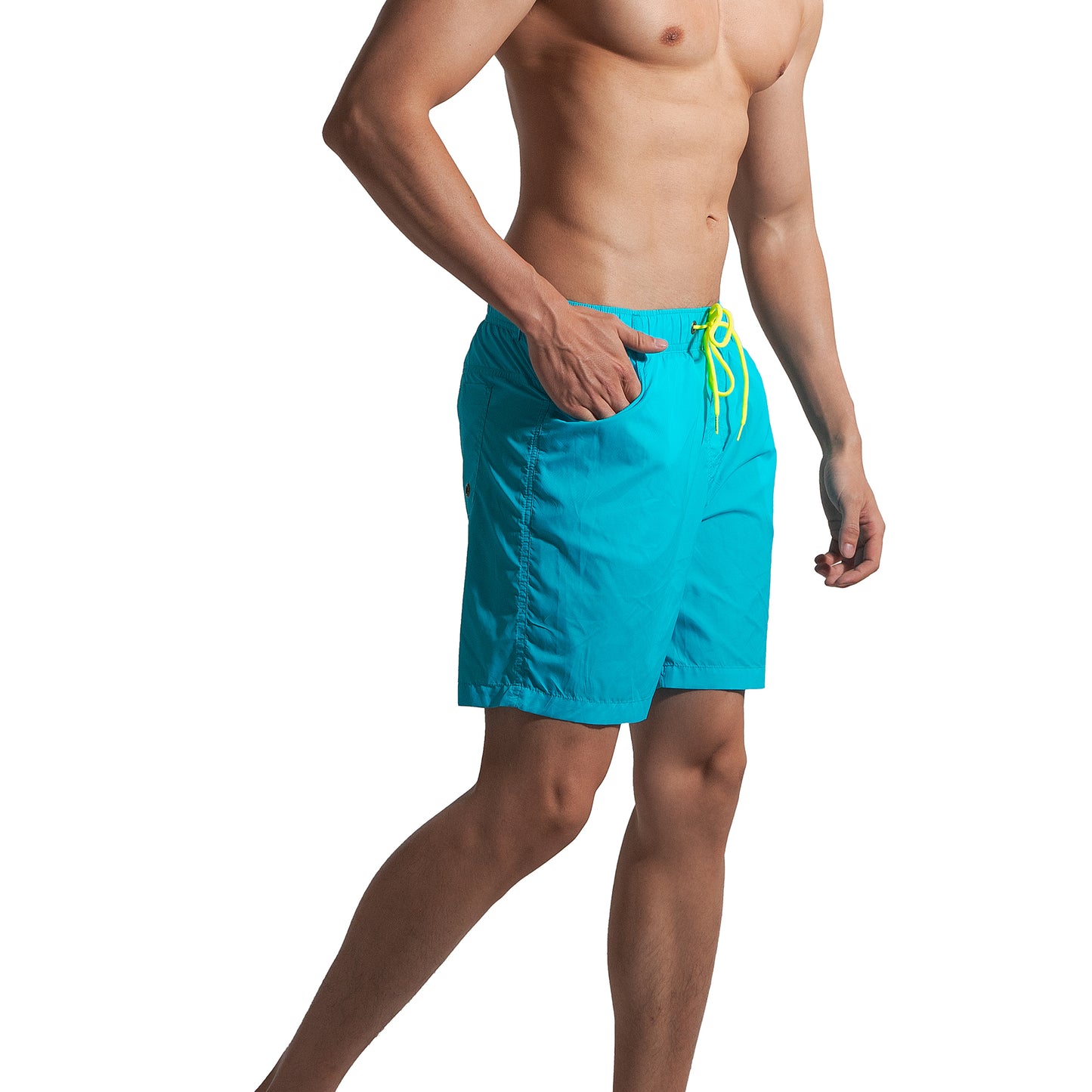 DESMIIT Men's Beach pants vacation travel quick drying 4-point Board Shorts Large swimsuit S8909