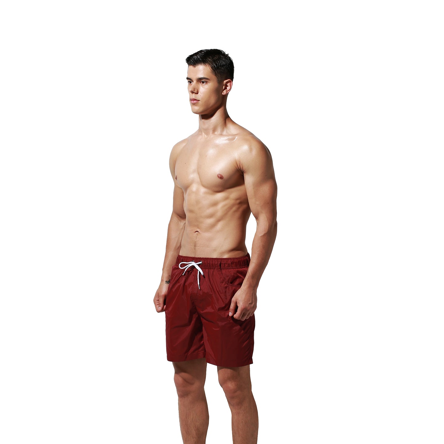 DESMIIT Men's Beach pants vacation travel quick drying 4-point Board Shorts Large swimsuit S8909