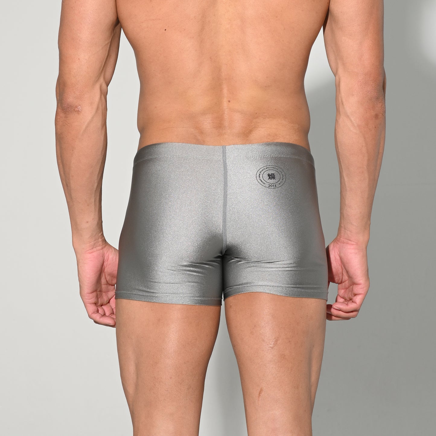 Men's Quick-Drying Swimwear Stretchy Mesh-Lined Sporty Cup Swim Trunks S4524