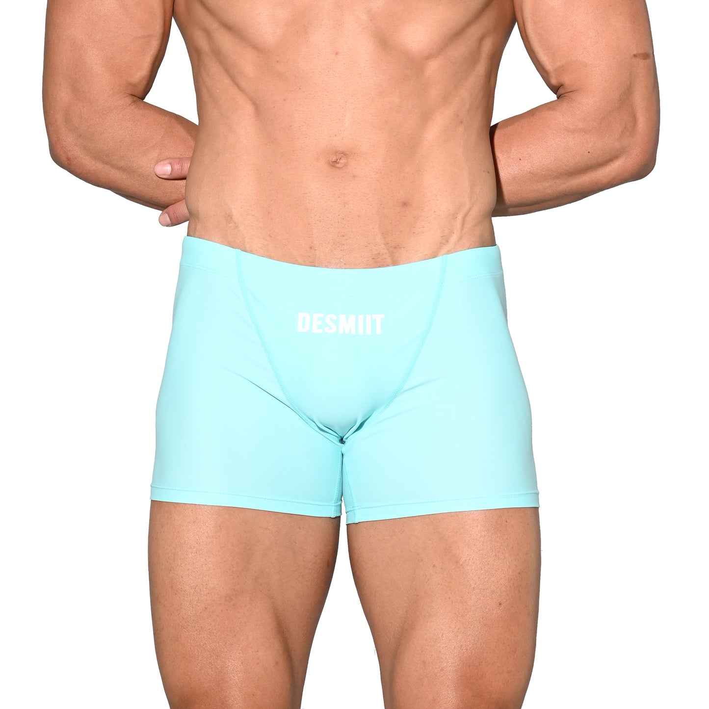 Men's Quick-Drying Swimwear Stretchy Mesh-Lined Sporty Cup Swim Trunks S4524