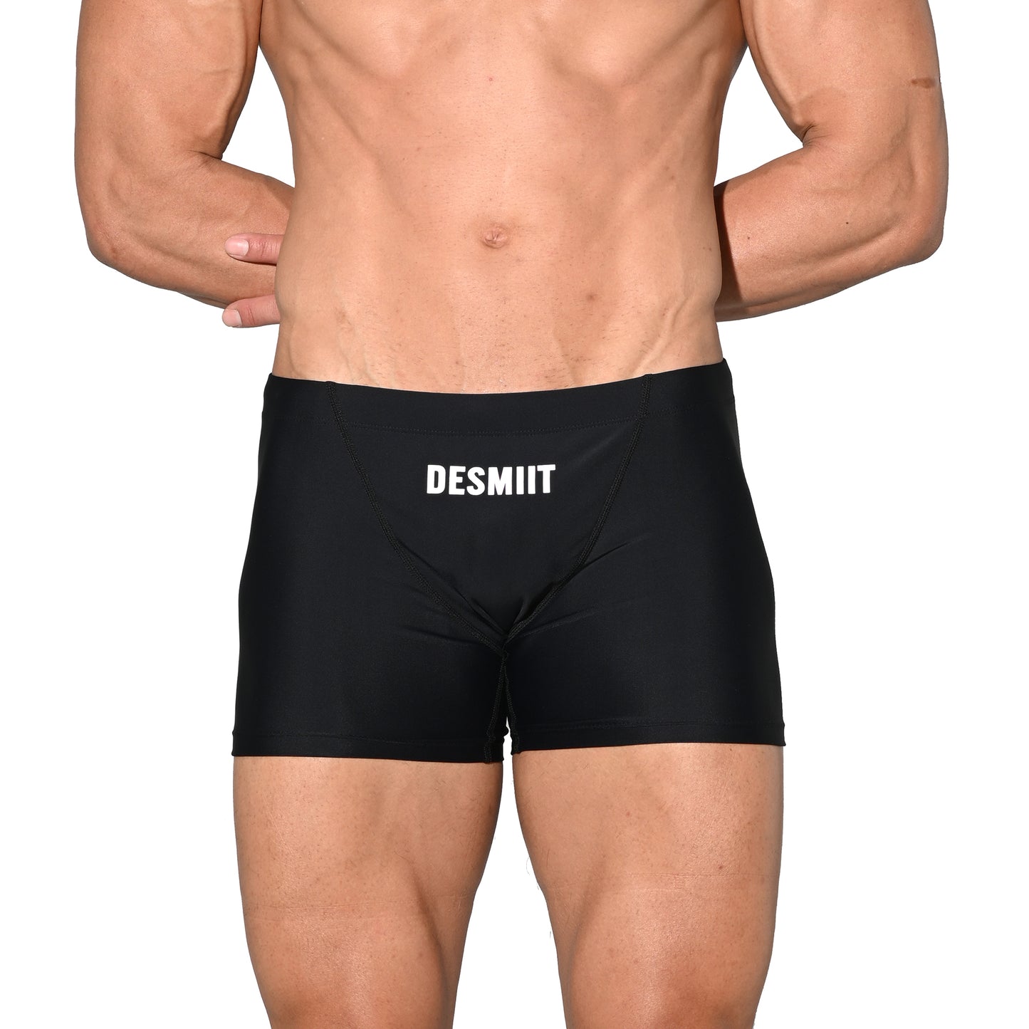 Men's Quick-Drying Swimwear Stretchy Mesh-Lined Sporty Cup Swim Trunks S4524