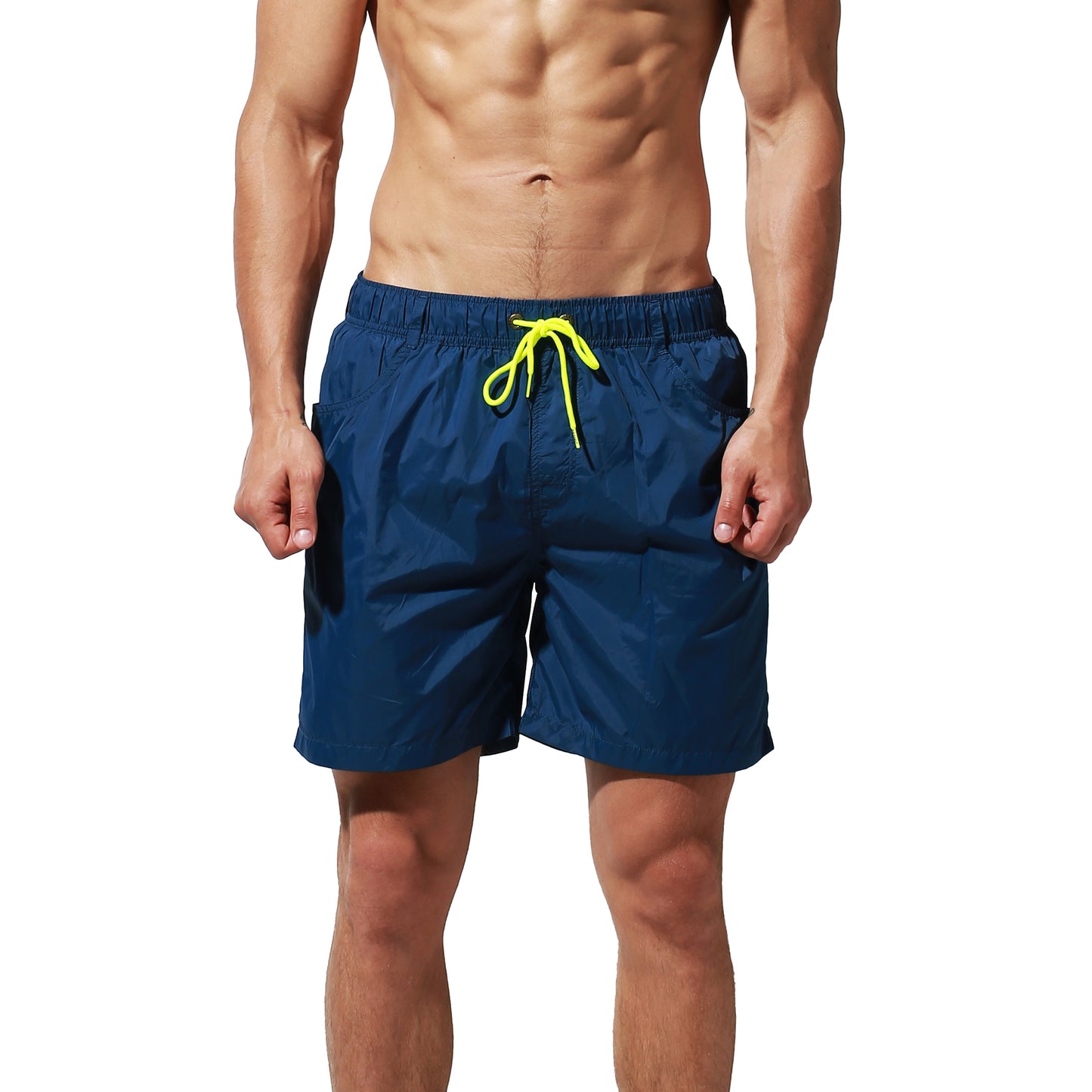 DESMIIT Men's Beach pants vacation travel quick drying 4-point Board Shorts Large swimsuit S8909