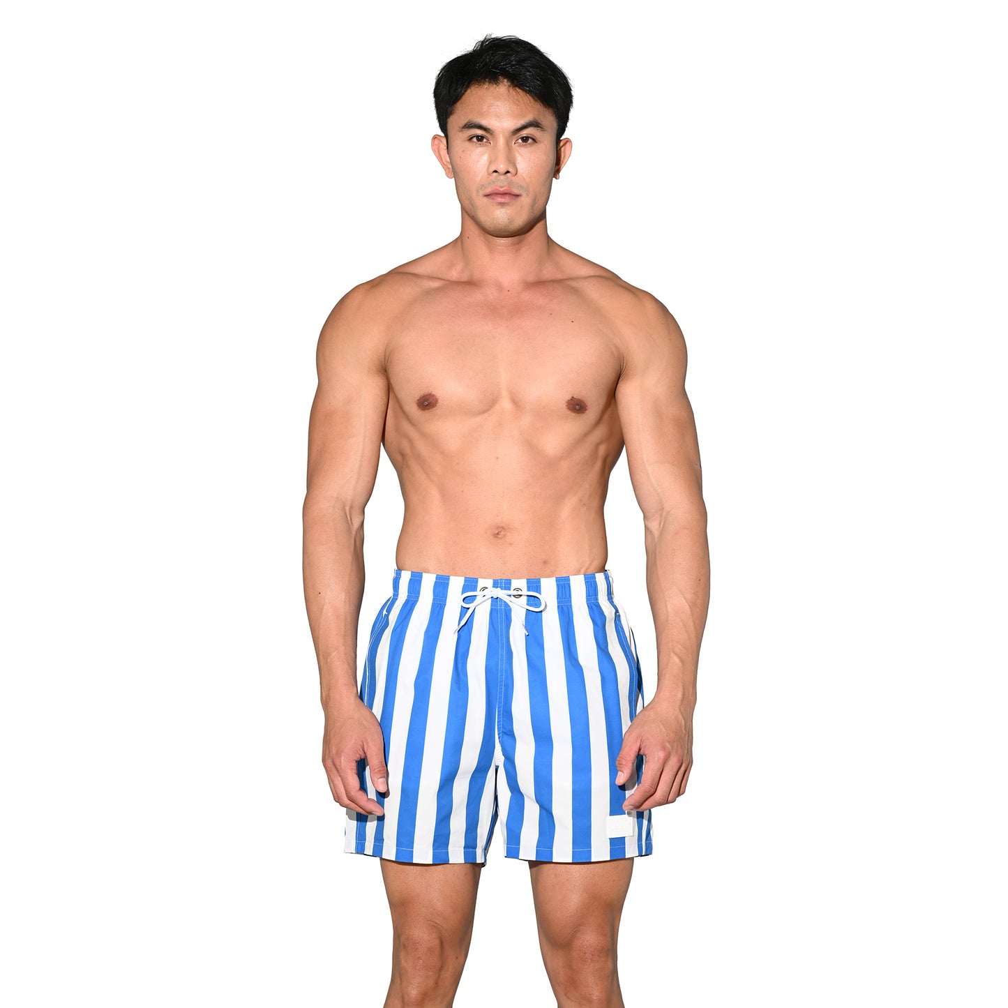 Fast Dry Men’s Drawstring Board Shorts Durable Beach Shorts Sports Swimwear with Pockets B3573