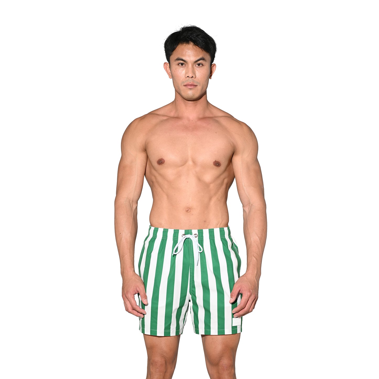 Fast Dry Men’s Drawstring Board Shorts Durable Beach Shorts Sports Swimwear with Pockets B3573