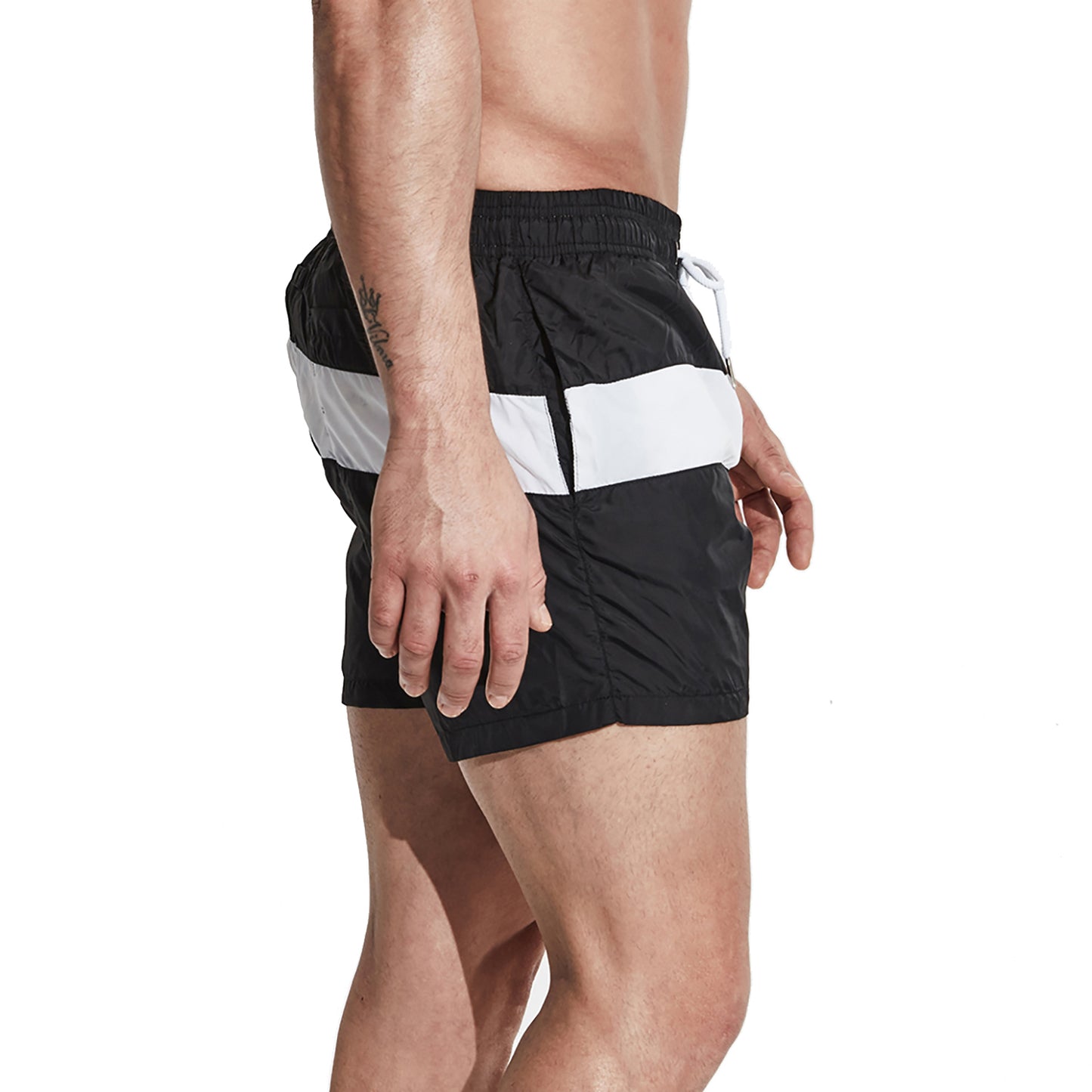 DESMIIT Men's Light Pocket Board Shorts Drawstring Swimming Beachwear Also for Gym surf Three-way shorts S710