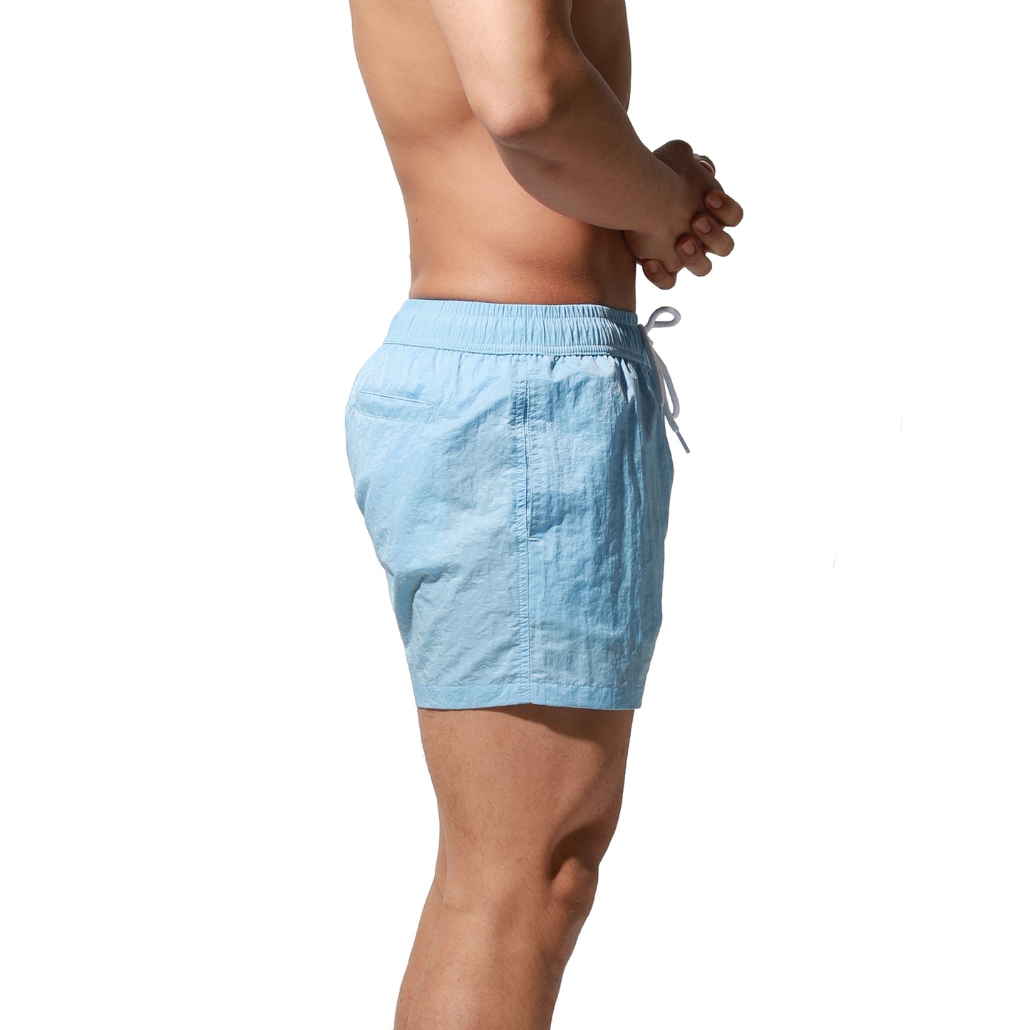 DESMIIT Men's Big Alphabet Quick-Dry Short Board Shorts Loose Trunks Comfort vacation surfing pants S6024