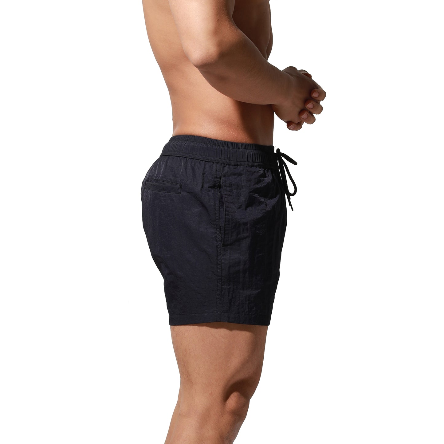 DESMIIT Men's Big Alphabet Quick-Dry Short Board Shorts Loose Trunks Comfort vacation surfing pants S6024