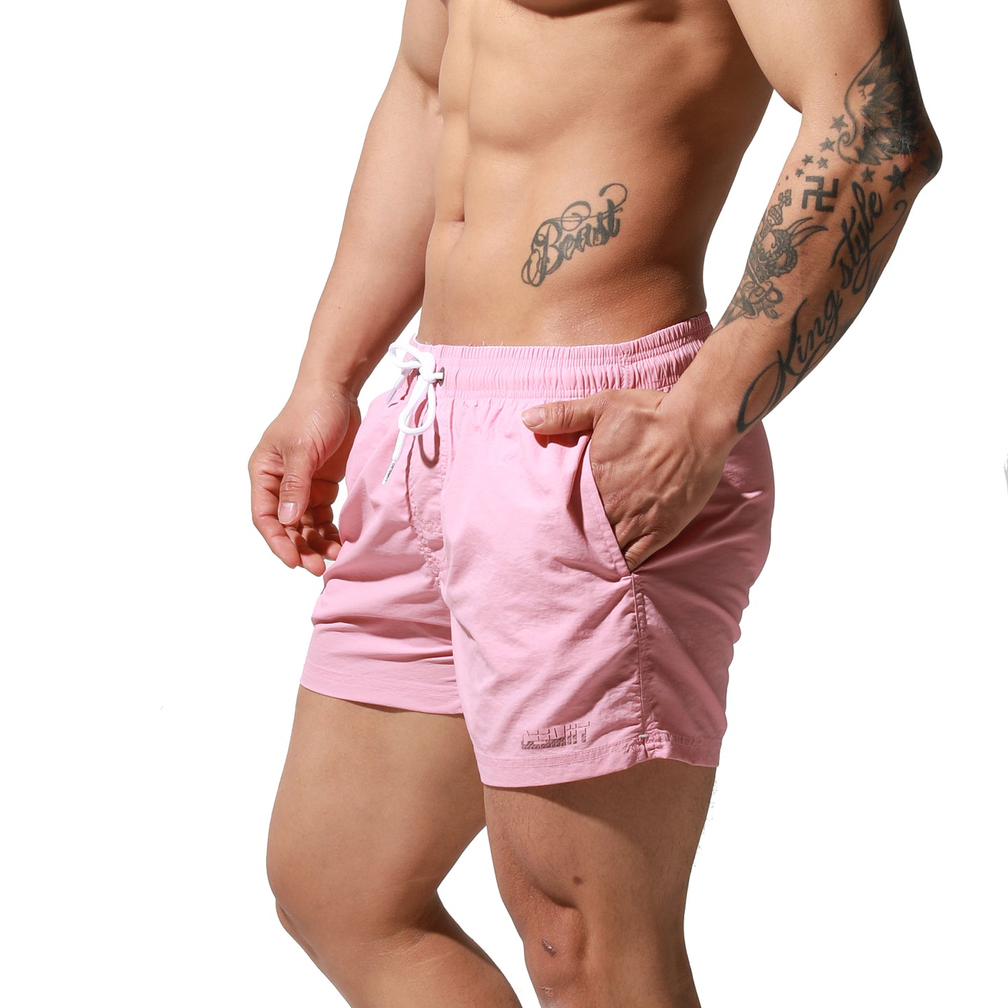 DESMIIT Men's Qucik-Dry Board Shorts Loose Swimming All-Day Comfort Surfing S6020