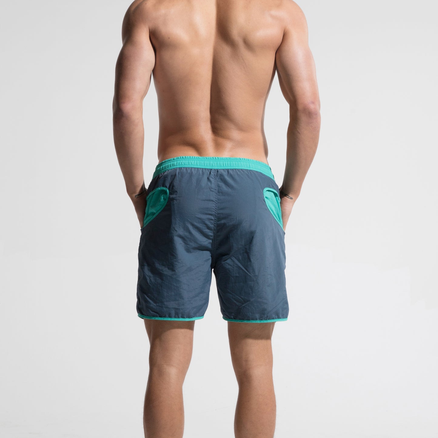 DESMIIT Men's loose quick dry Beach Board shorts liner 4 points beach shorts for leisure sports S808