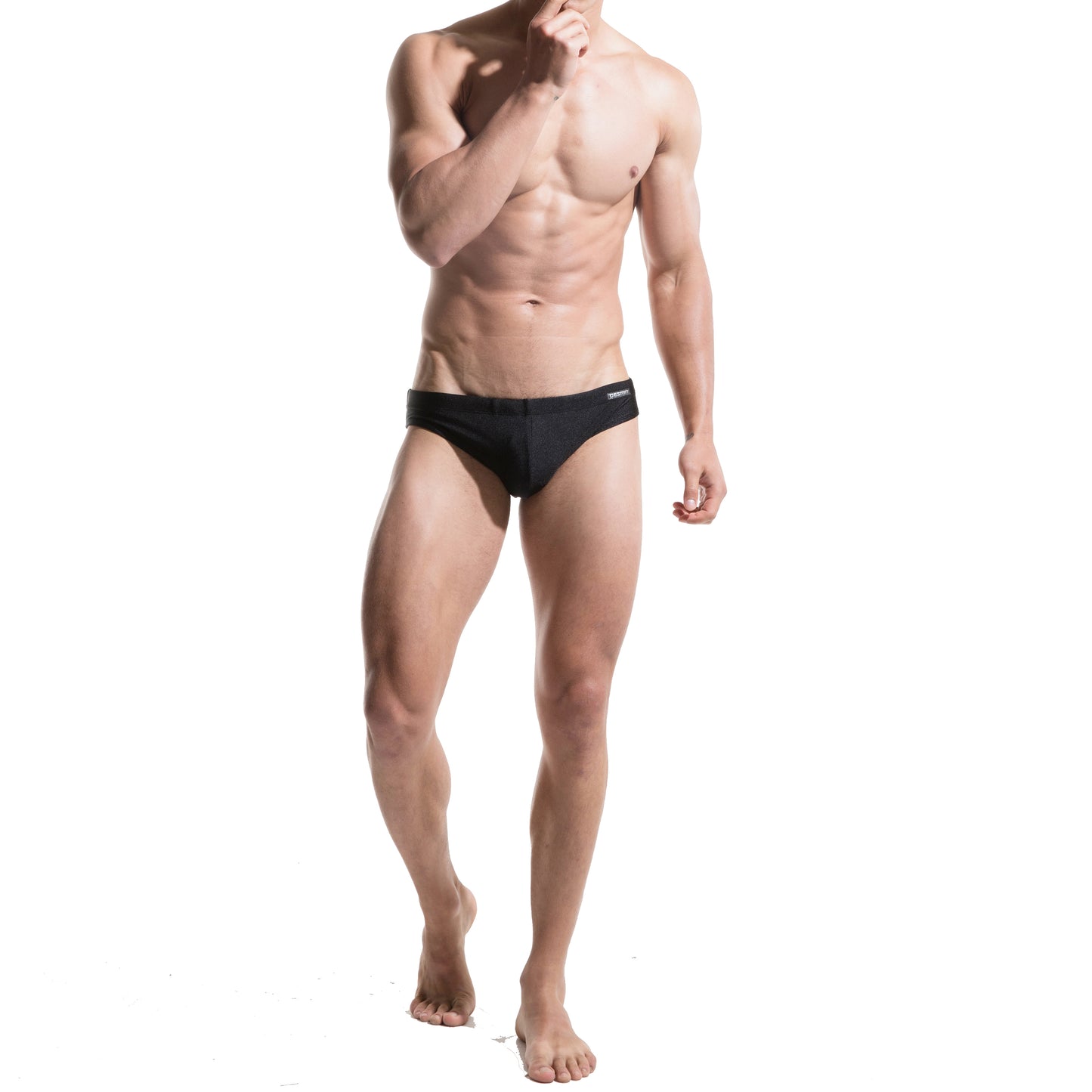 DESMIIIT Men's Triangle swimming briefs sexy convex anti embarrassment big summer Pad Swimwear S320
