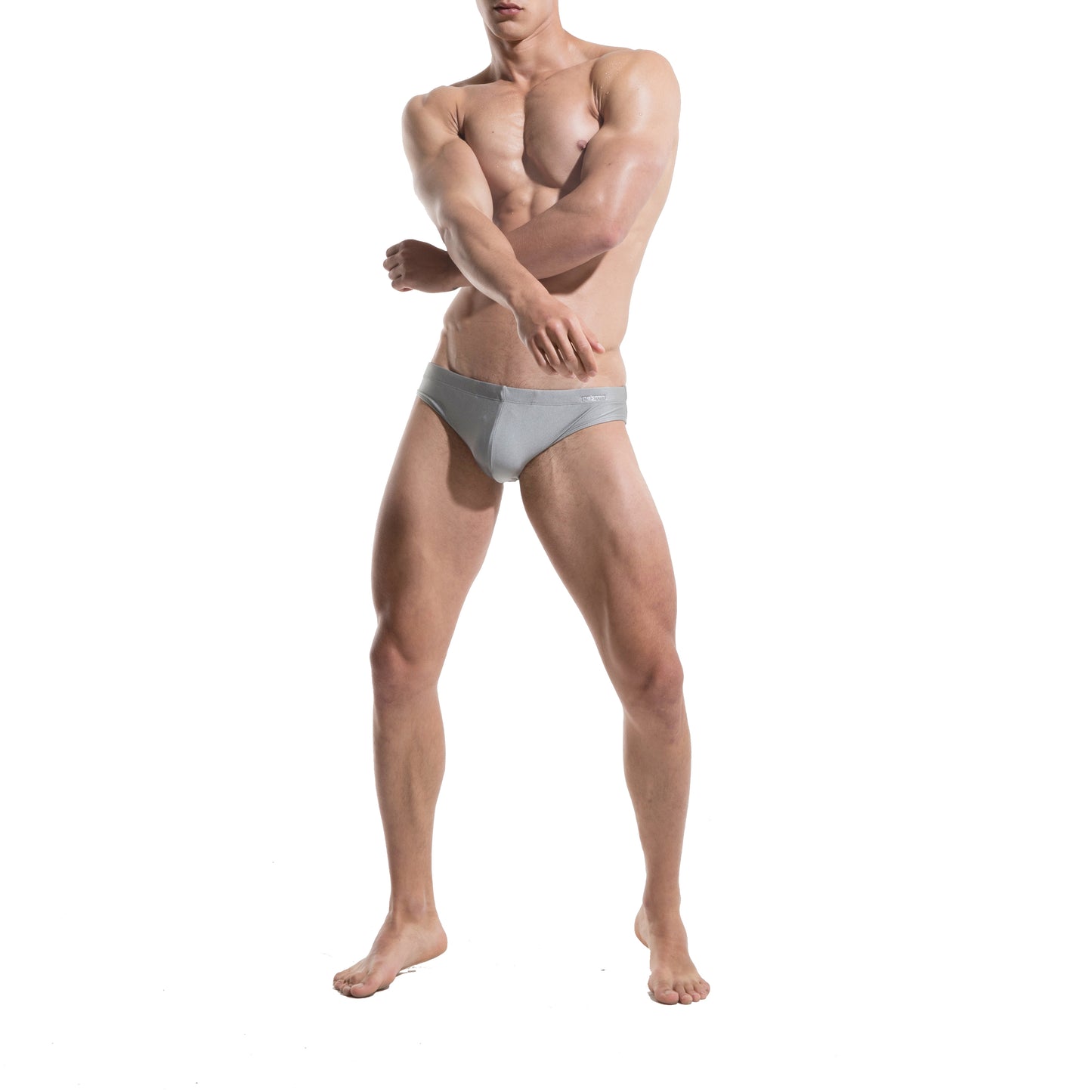 DESMIIIT Men's Triangle swimming briefs sexy convex anti embarrassment big summer Pad Swimwear S320
