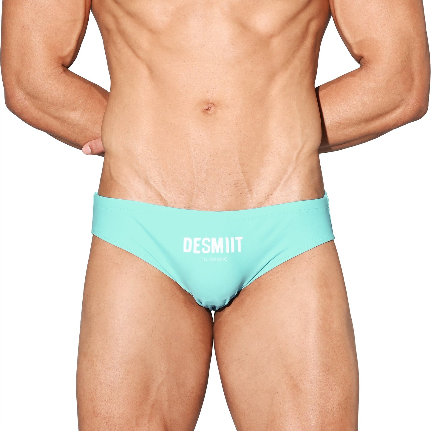Men's Sporty Quick-Dry Swimwear Stretchy Lined Slim-fit Swim Briefs S3522