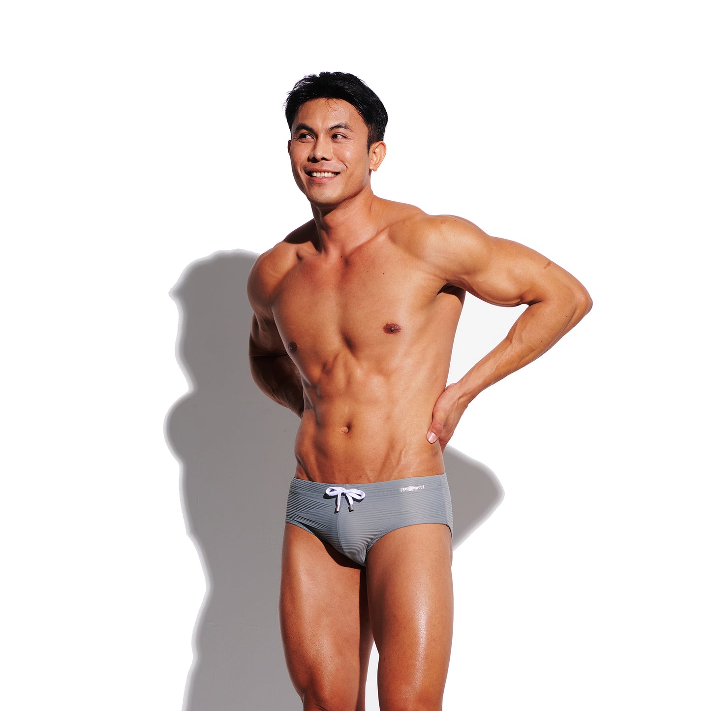 Men's Low Rise Swim Briefs with Wide Waistband - High Stretch Tight Bathing Suit, Quick Dry Bodycon for Swimming S3632