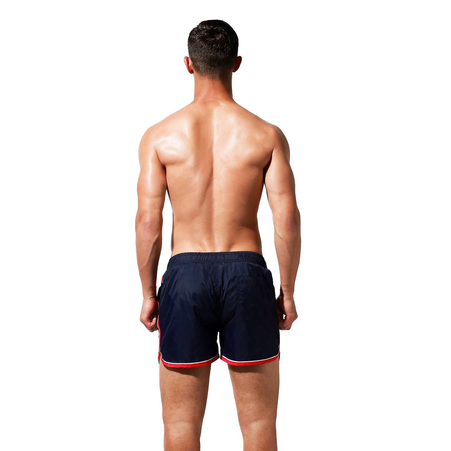 DESMIIT Men's Board shorts quick dry loose swimming trunks tide color blocking leisure three-way fitness shorts summer S7936