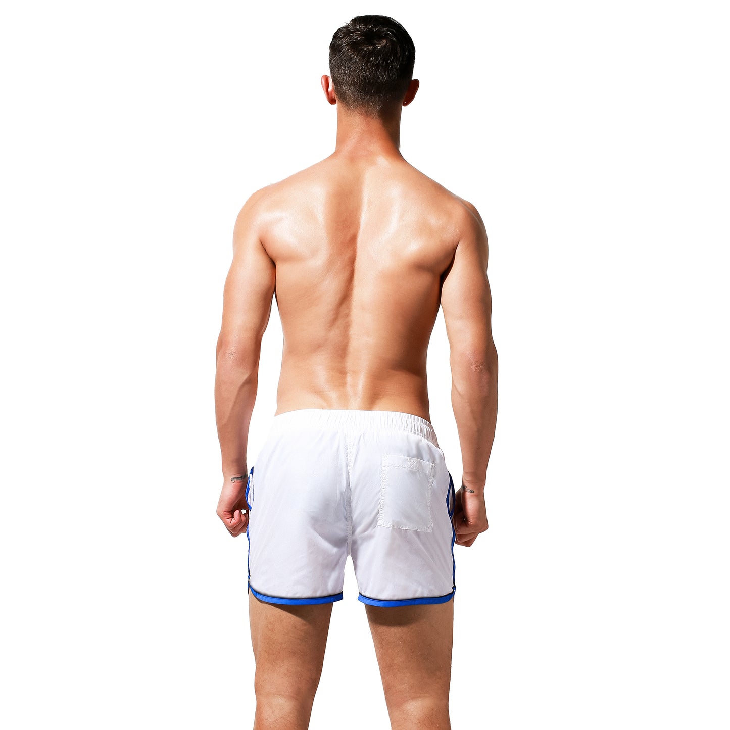 DESMIIT Men's Board shorts quick dry loose swimming trunks tide color blocking leisure three-way fitness shorts summer S7936