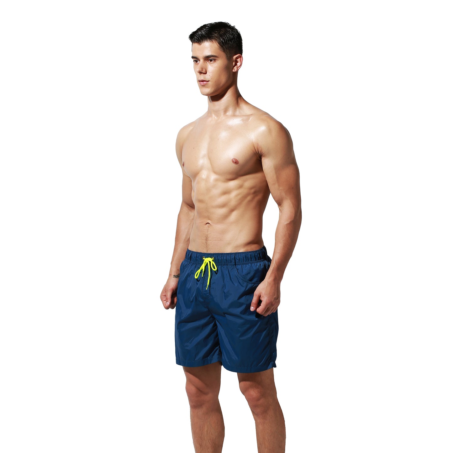 DESMIIT Men's Beach pants vacation travel quick drying 4-point Board Shorts Large swimsuit S8909