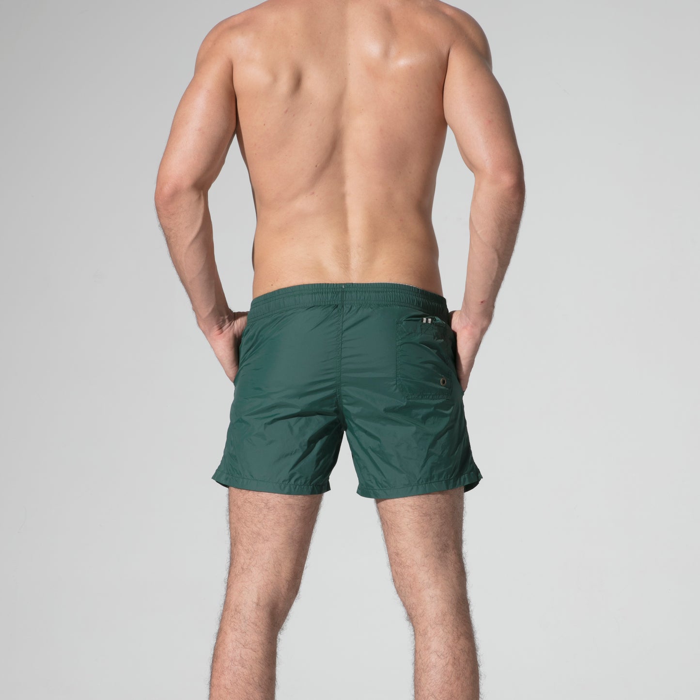 Men's Basic Solid Board Shorts Lightweight Quick-Dry Drawstring Swimwear with Pockets  G301