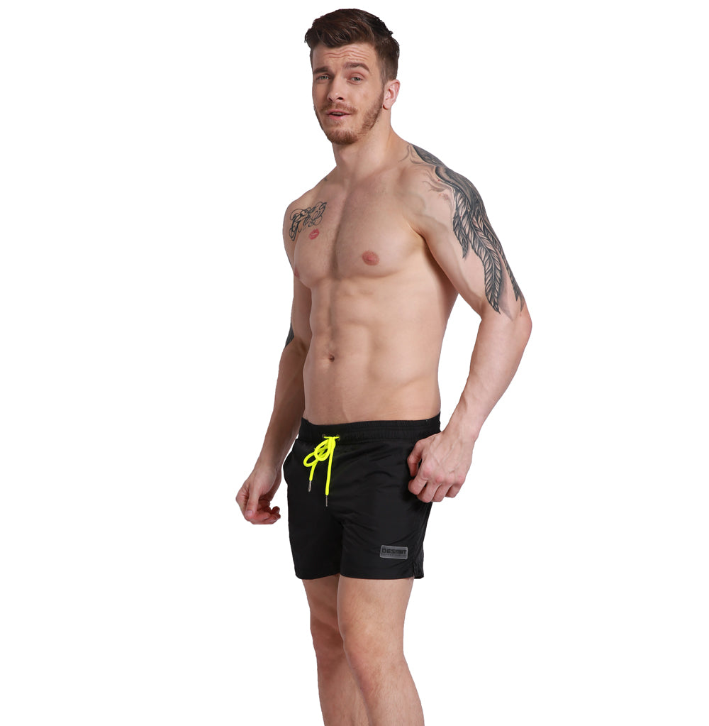 Men's Basic Solid Board Shorts Lightweight Quick-Dry Drawstring Swimwear with Pockets  G301