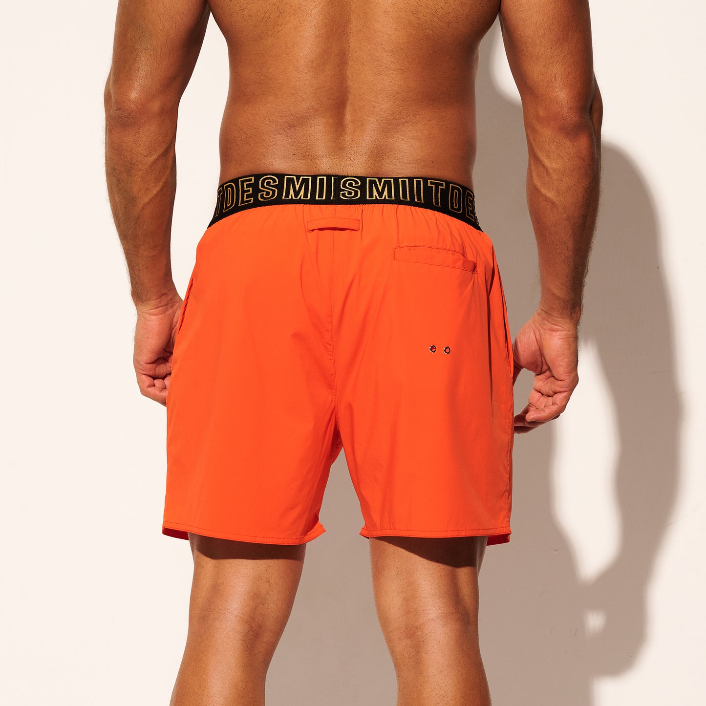 DESMIIT Men's Lightweight Quick Dry Solid Board Shorts with Pockets for Beach Gym Workout Aerobics B3464