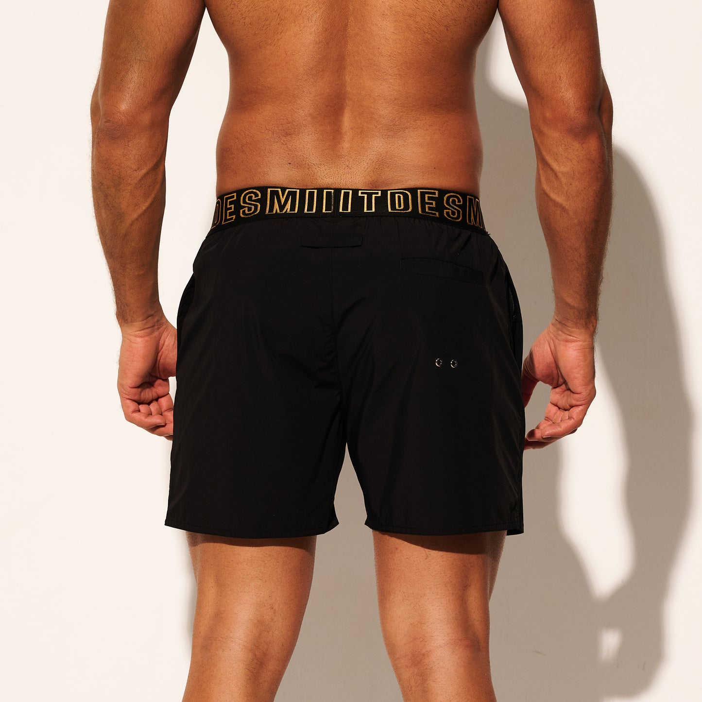 DESMIIT Men's Lightweight Quick Dry Solid Board Shorts with Pockets for Beach Gym Workout Aerobics B3464