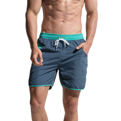 DESMIIT Men's loose quick dry Beach Board shorts liner 4 points beach shorts for leisure sports S808
