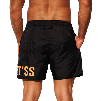 DESMIIT Men's Basic Short‑Fit Printed Swim Board Shorts, Quick‑Dry Breathable Summer Beach Trunks B3559