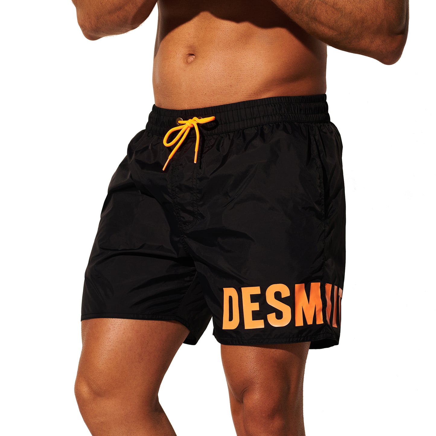 DESMIIT Men's Basic Short‑Fit Printed Swim Board Shorts, Quick‑Dry Breathable Summer Beach Trunks B3559