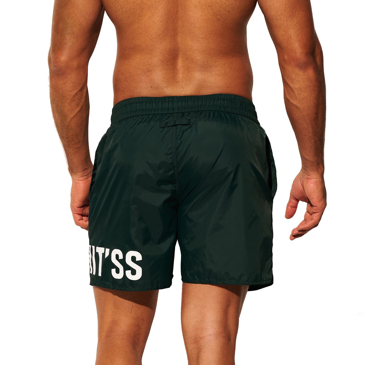 DESMIIT Men's Basic Short‑Fit Printed Swim Board Shorts, Quick‑Dry Breathable Summer Beach Trunks B3559