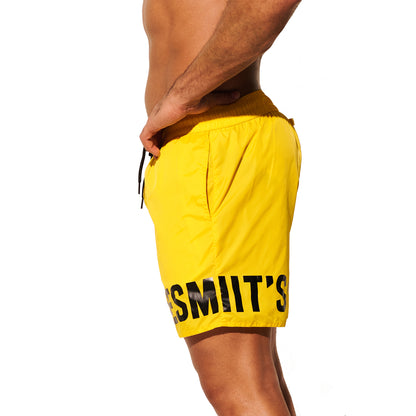 DESMIIT Men's Basic Short‑Fit Printed Swim Board Shorts, Quick‑Dry Breathable Summer Beach Trunks B3559