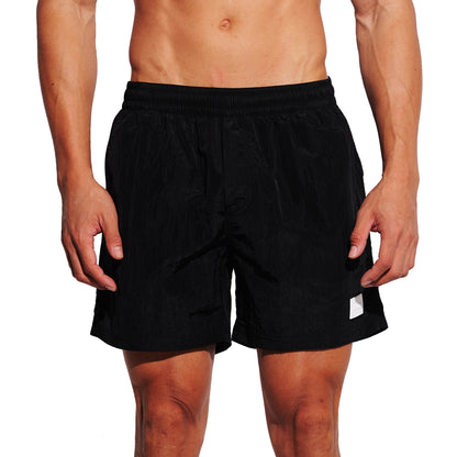 DESMIIT Men's Fashion Swim Board Shorts, Glossy Fabric Quick‑Dry Breathable Summer Beach Trunks B4695