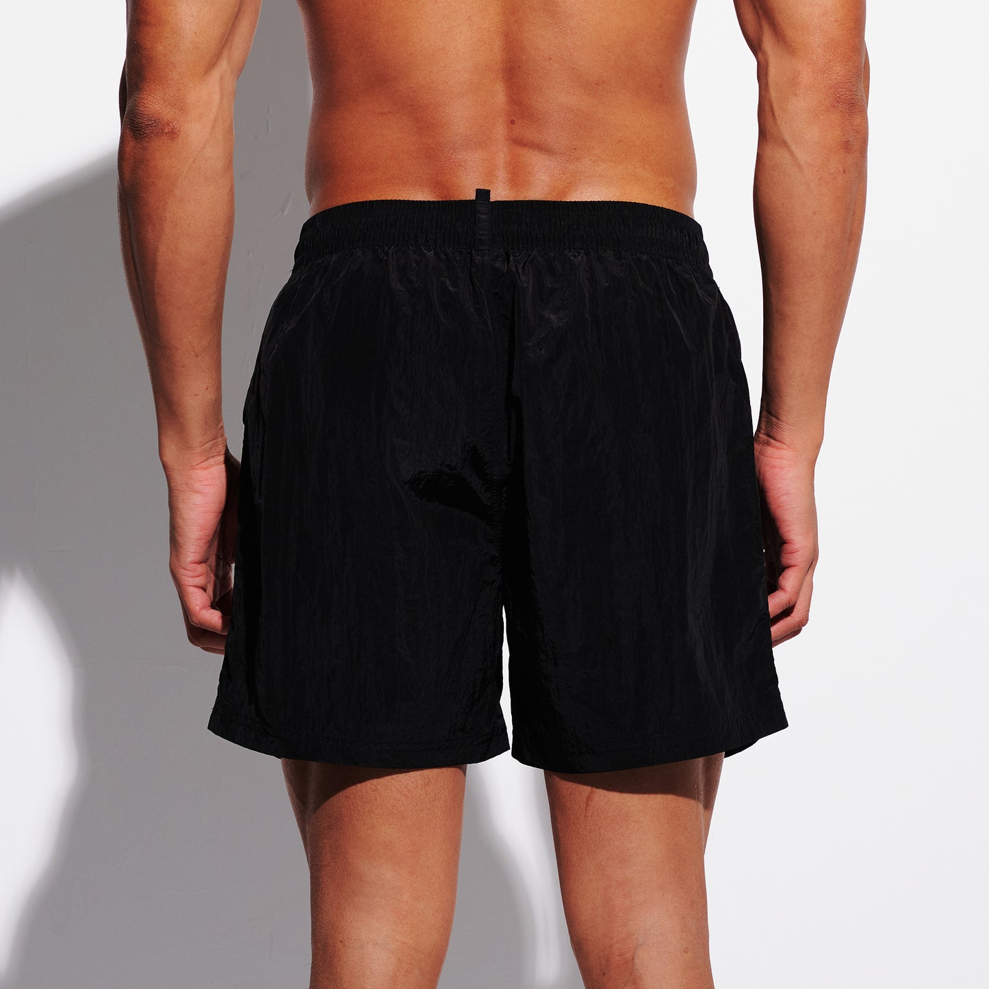 DESMIIT Men's Fashion Swim Board Shorts, Glossy Fabric Quick‑Dry Breathable Summer Beach Trunks B4695