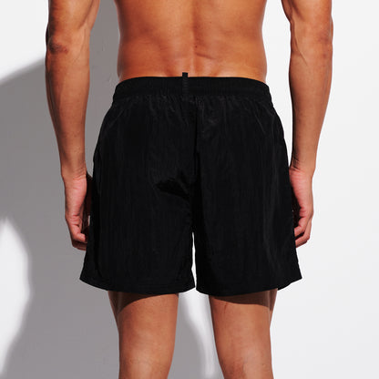 DESMIIT Men's Fashion Swim Board Shorts, Glossy Fabric Quick‑Dry Breathable Summer Beach Trunks B4695