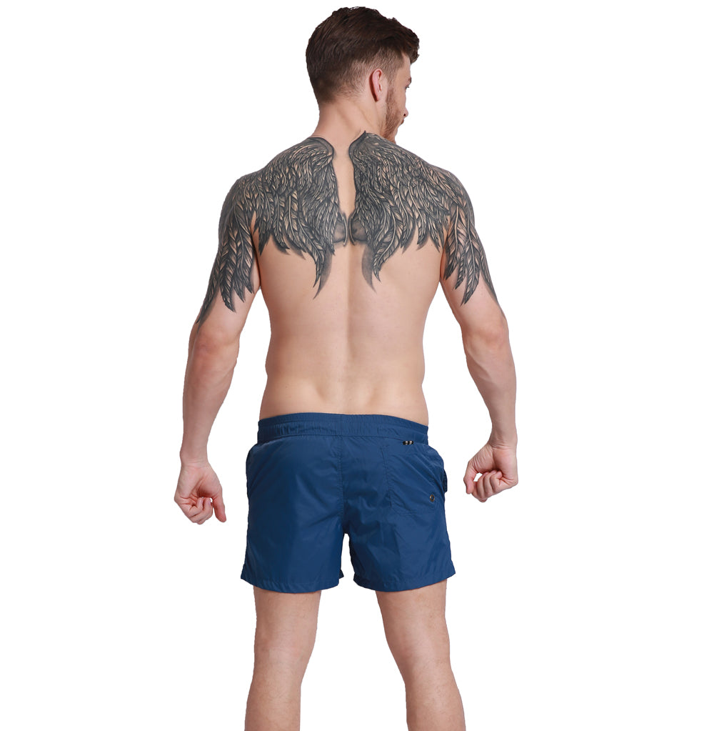 Men's Basic Solid Board Shorts Lightweight Quick-Dry Drawstring Swimwear with Pockets  G301