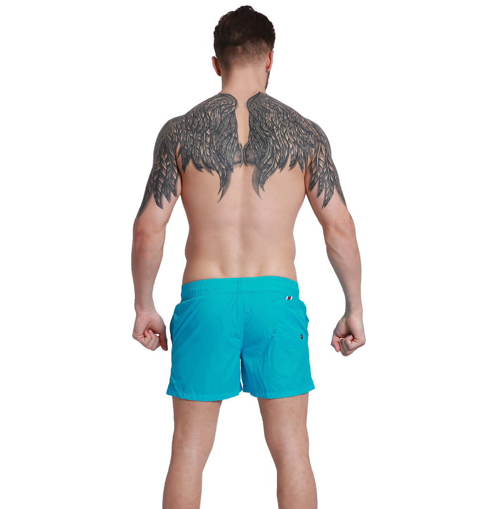 Men's Basic Solid Board Shorts Lightweight Quick-Dry Drawstring Swimwear with Pockets  G301