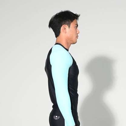 Men's Compression Long Sleeve T-Shirt Sun Protection Base Layer for Running Hiking and Workout  T5507