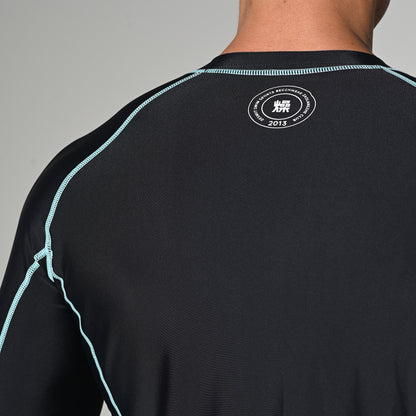 Men's Zip-Up Athletic Compression T-Shirt, UPF 50+ Sun Protection Base Layer for Hiking & Swimming  T5508