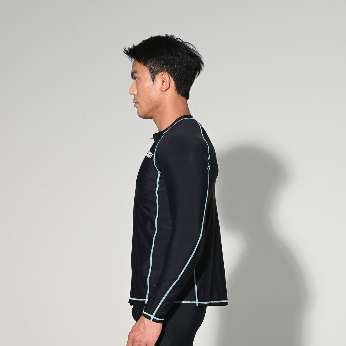 Men's Zip-Up Athletic Compression T-Shirt, UPF 50+ Sun Protection Base Layer for Hiking & Swimming  T5508