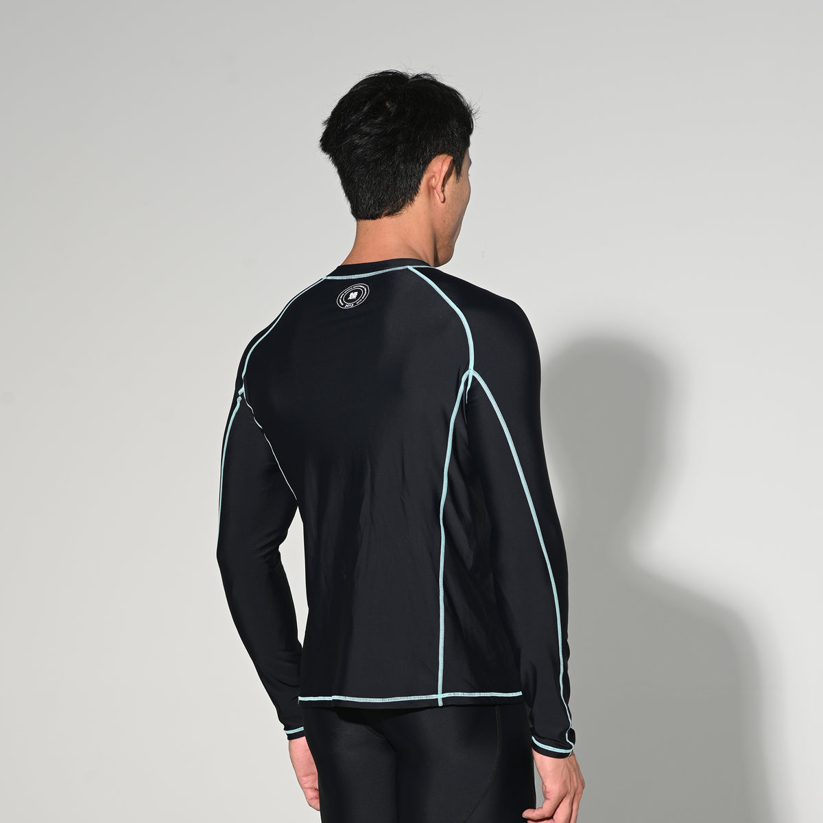 Men's Zip-Up Athletic Compression T-Shirt, UPF 50+ Sun Protection Base Layer for Hiking & Swimming  T5508