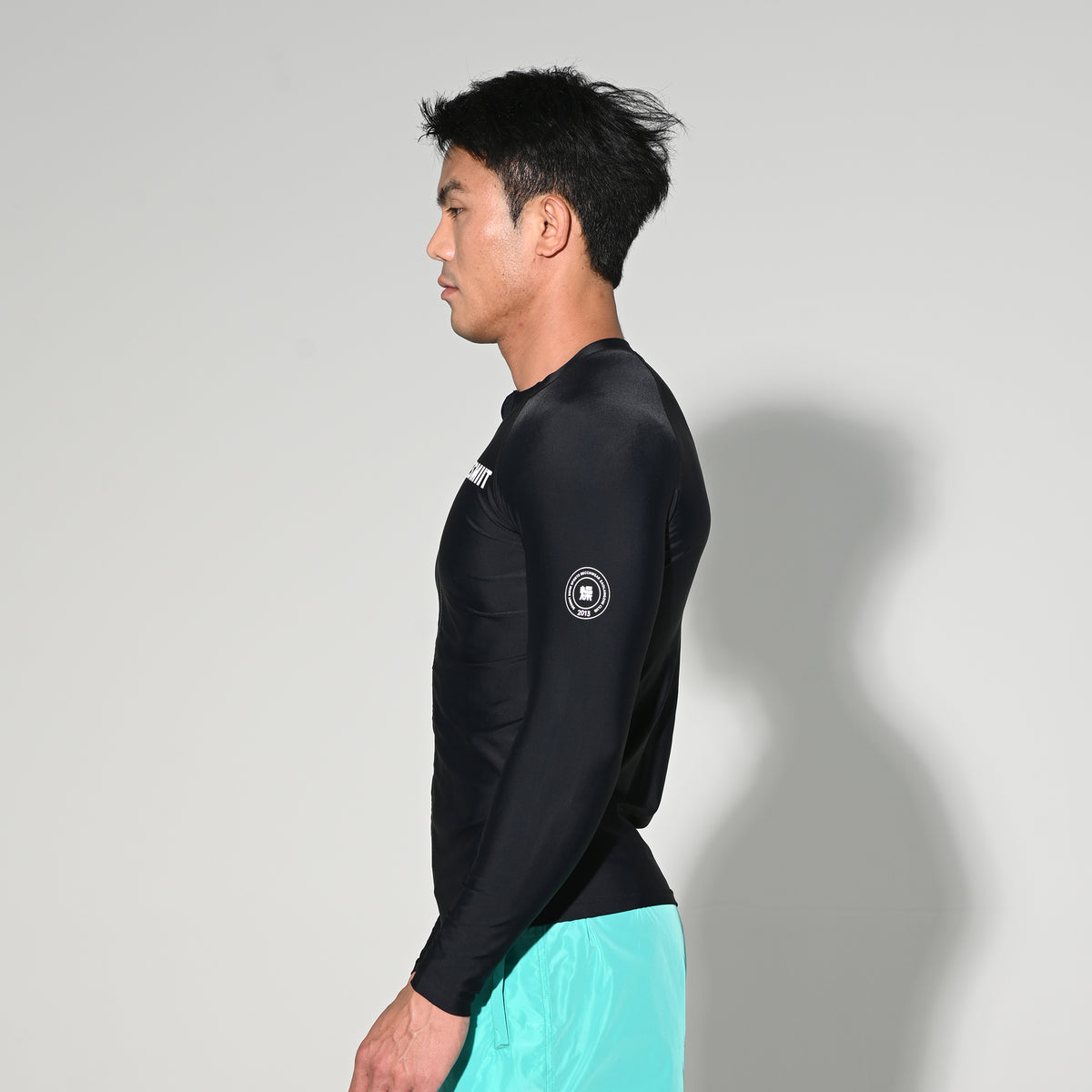 Men's Zip-Up Compression Long Sleeve T-Shirt, Sun Protection Base Layer for Running Hiking Workout  5509