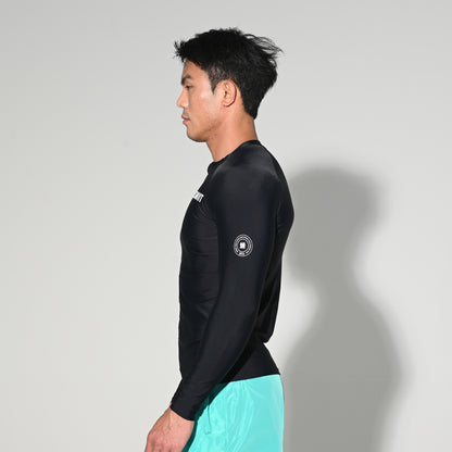 Men's Zip-Up Compression Long Sleeve T-Shirt, Sun Protection Base Layer for Running Hiking Workout  5509