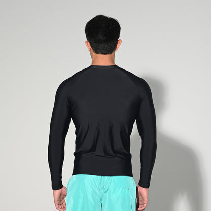 Men's Zip-Up Compression Long Sleeve T-Shirt, Sun Protection Base Layer for Running Hiking Workout  5509