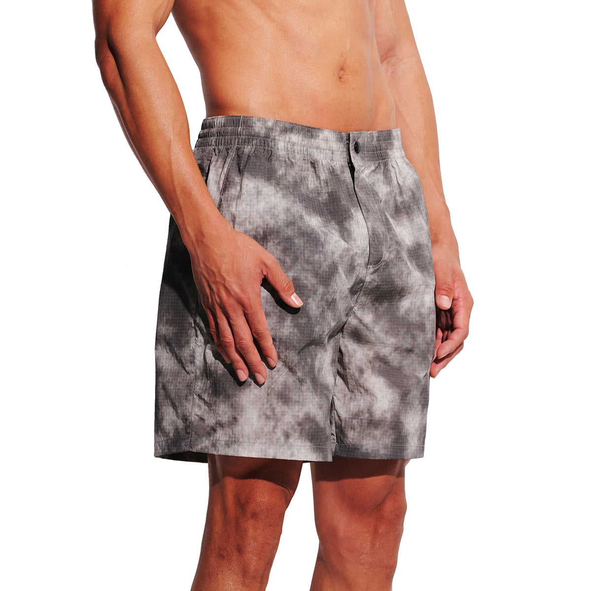 DESMIIT Men's Fashion Swim Board Shorts, Structured Fabric, Quick‑Dry Breathable Summer Beach Shorts B5698