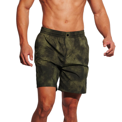 DESMIIT Men's Fashion Swim Board Shorts, Structured Fabric, Quick‑Dry Breathable Summer Beach Shorts B5698