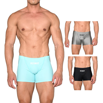 Men's Quick-Drying Swimwear Stretchy Mesh-Lined Sporty Cup Swim Trunks S4524