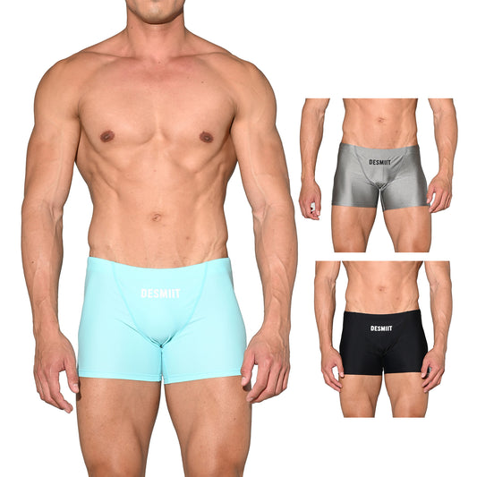 Men's Quick-Drying Swimwear Stretchy Mesh-Lined Sporty Cup Swim Trunks S4524