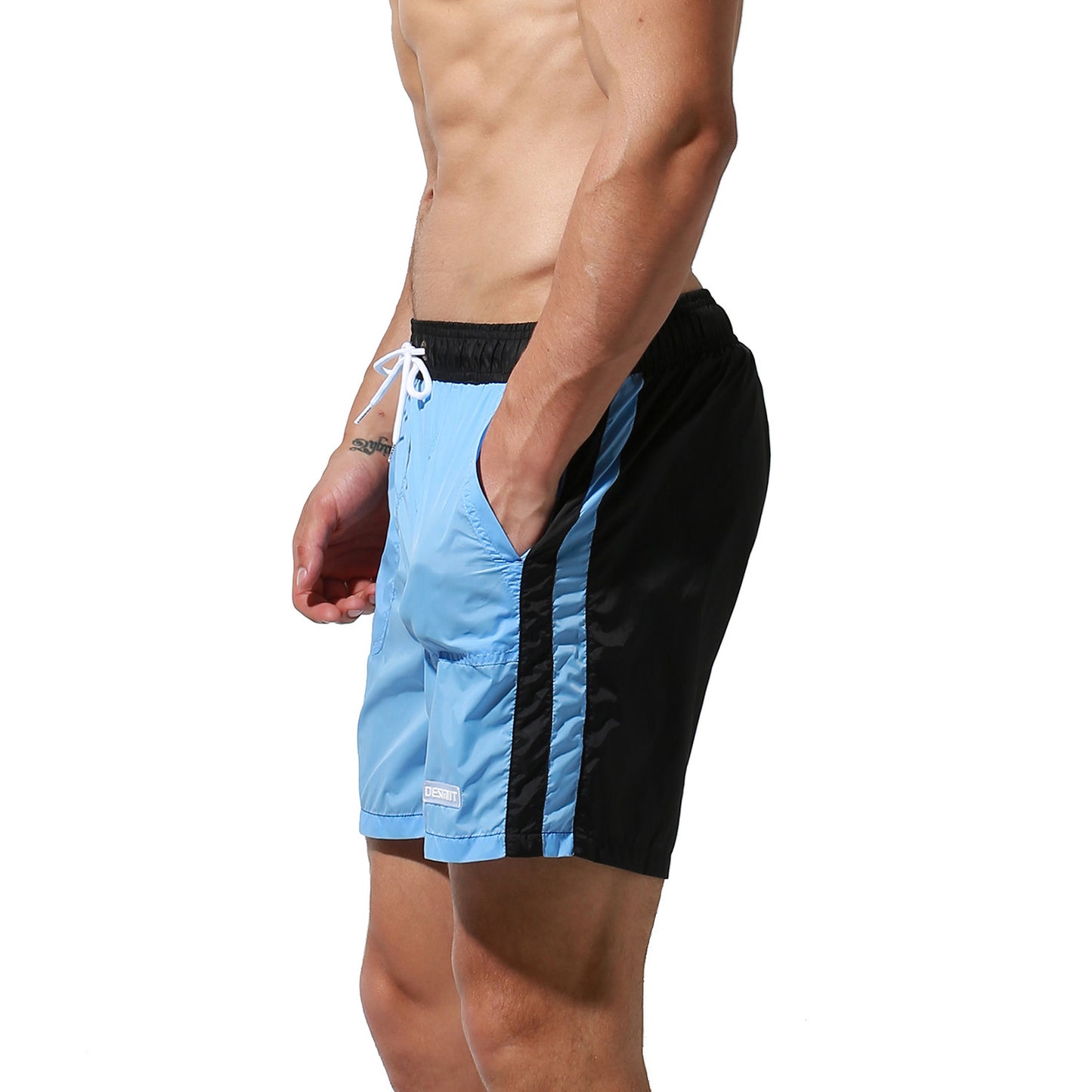 DESMIIT Men's Quick dry Board shorts Three-way loose shorts with inner for vacation swimming trunks Swimwear S7940