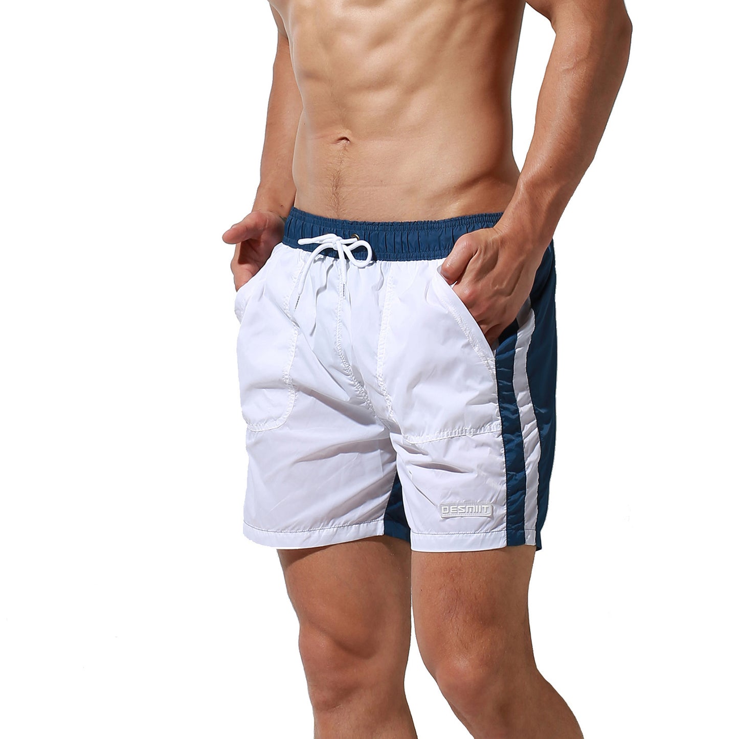 DESMIIT Men's Quick dry Board shorts Three-way loose shorts with inner for vacation swimming trunks Swimwear S7940