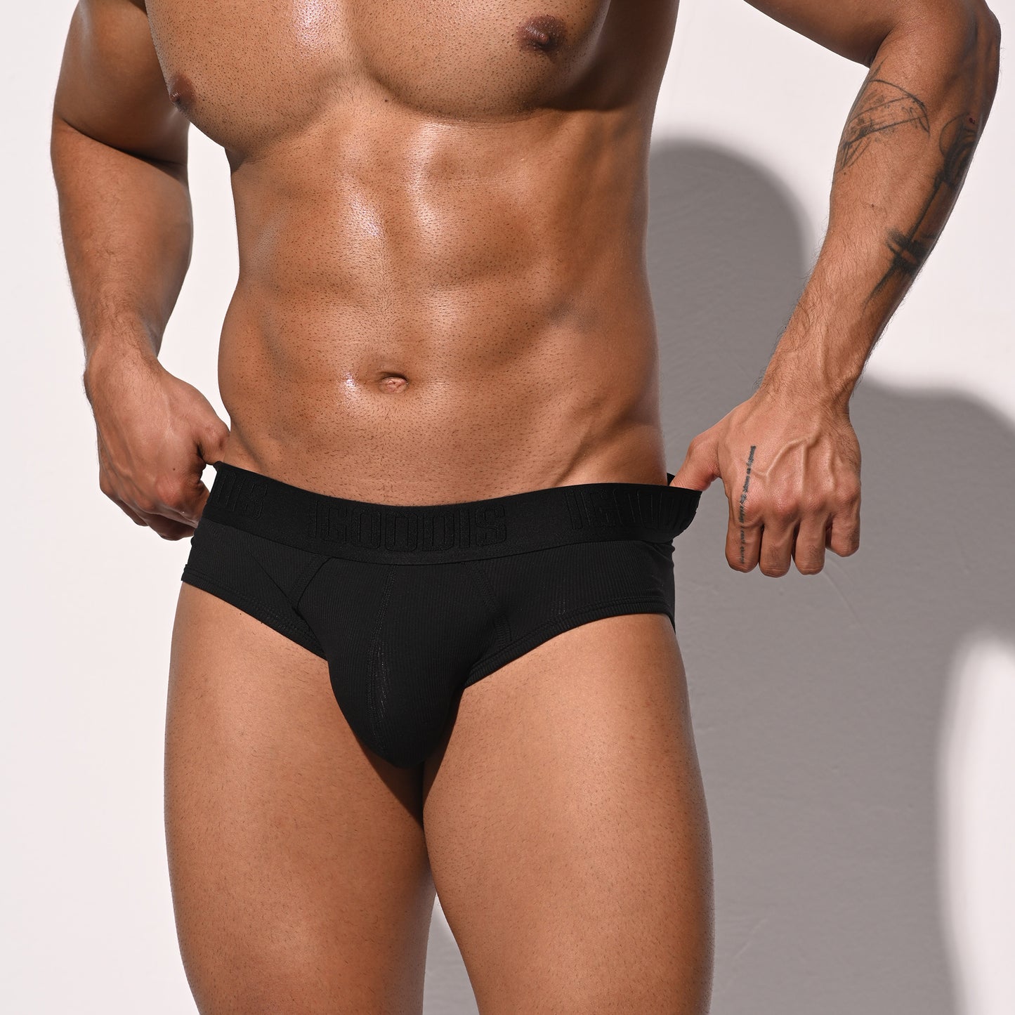 Men's Tagless Modal Underwear Brief Pink Screw thread Elasticity Panties  U3102