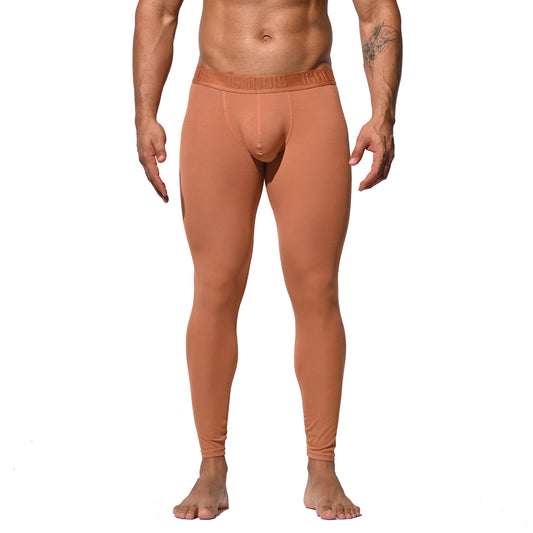 Men's Winter Warm Ribbed Soft Modal Thermal Long Johns  Fitted Tights No Underwear Required Underpants  U1112